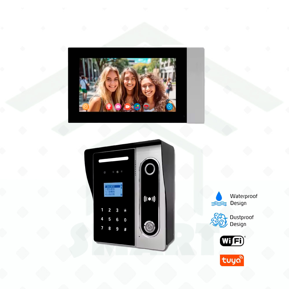 ABE Timbre Inteligente Tuya con Reconocimiento Facial y Control de Acceso por Cable