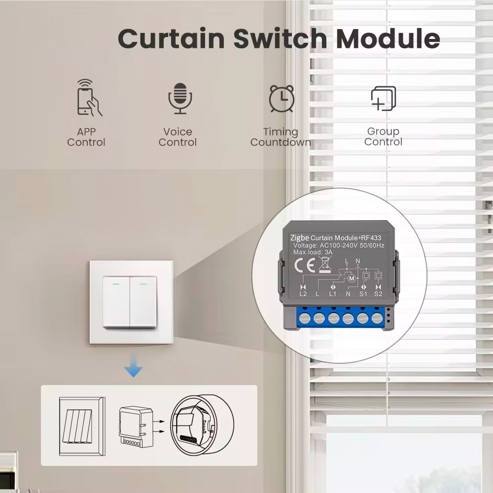 Avatto Modulo Cortinas Wi-Fi Tuya - Imagen 3