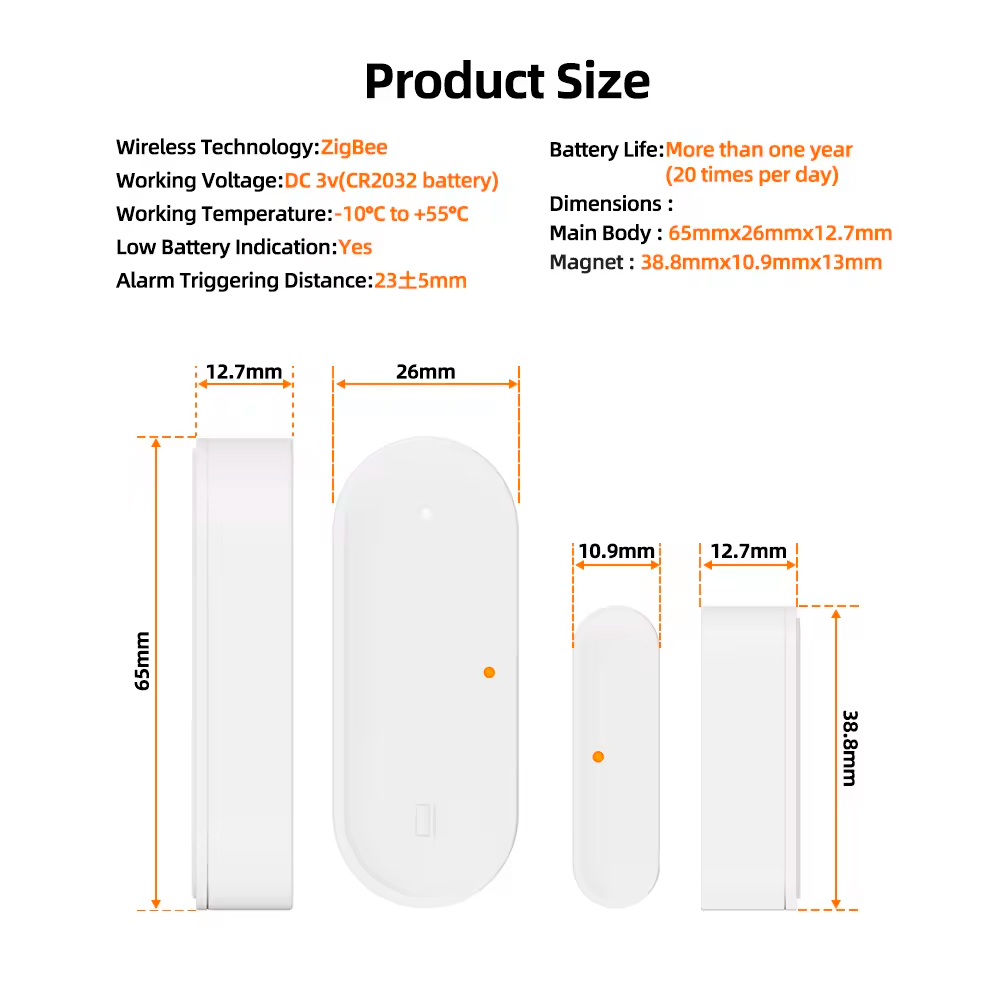 Avatto Sensor de Ventana y Puerta Inteligente Zigbee Avatto Tuya - Imagen 7